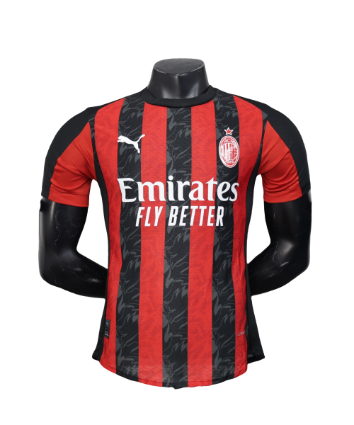 AC Milan 2025/26 Home Replica Soccer Jersey Custom Jersey Champions League Jerseys- Red