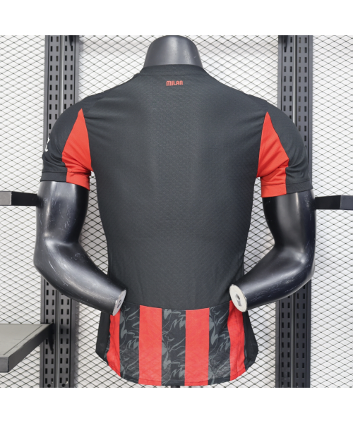 AC Milan 2025/26 Home Replica Soccer Jersey Custom Jersey Champions League Jerseys- Red