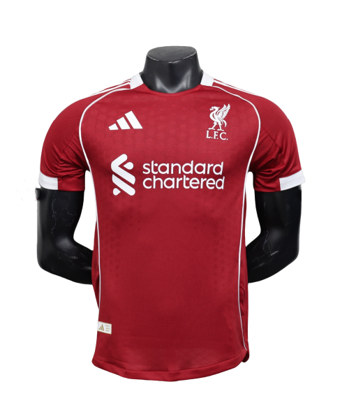 Liverpool FC 2025/26 Home Replica Custom Soccer Jerseys for Liverpool Fans- Red