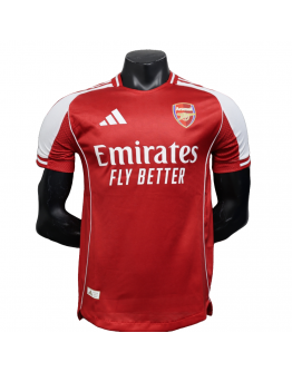 Arsenal 2025/26 Home Replica Custom Jersey Soccer Jersey for Arsenal FC Fans- Red