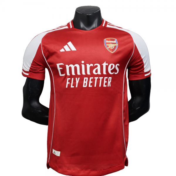 Arsenal 2025/26 Home Replica Custom Jersey Soccer Jersey for Arsenal FC Fans- Red