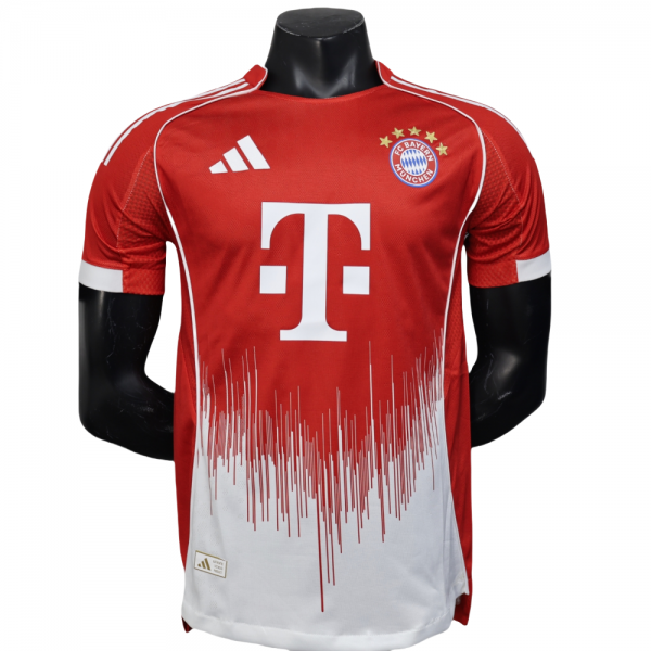 Bayern Munich FC 2025/26 Home Replica Custom Jerseys for Bayern FC Fans- Red