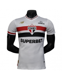 Sao Paulo 2025/26 Home Replica Custom Jersey Customize Soccer Jerseys- White