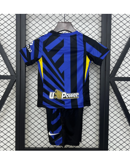Inter Milan FC 2024/25 Home Kids Apparel Replica Custom Jerseys Youth uniforms - Blue