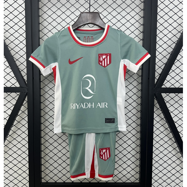 Atletico Madrid FC 2024/25 Home Kids Apparel Replica Custom Jerseys Youth uniforms - Light Green