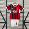 AC Milan FC 2024/25 Home Kids Apparel Replica Custom Jerseys Youth uniforms - Red