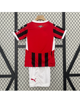 AC Milan FC 2024/25 Home Kids Apparel Replica Custom Jerseys Youth uniforms - Red