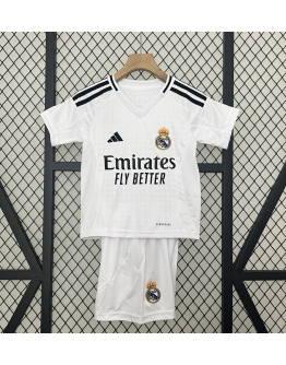 Real Madrid FC 2024/25 Home Kids Apparel Replica Custom Jerseys Youth uniforms - White