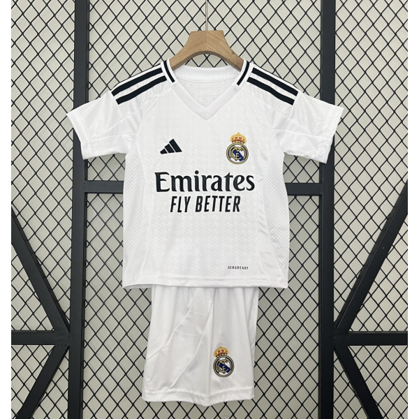 Real Madrid FC 2024/25 Home Kids Apparel Replica Custom Jerseys Youth uniforms - White