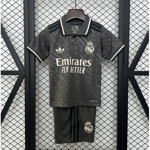 Real Madrid FC 2024/25 Away Kids Apparel Replica Custom Jerseys Youth uniforms - Grey