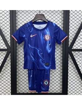 Chelsea FC 2024/25 Home Kids Apparel Replica Custom Jerseys Youth uniforms - Blue