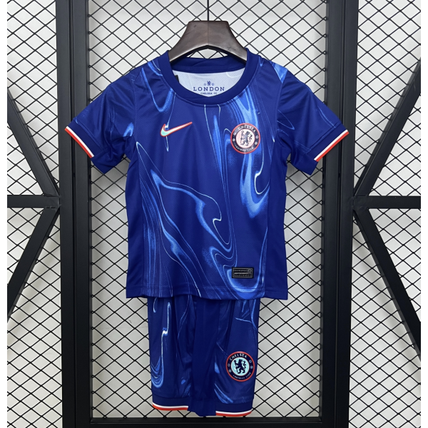Chelsea FC 2024/25 Home Kids Apparel Replica Custom Jerseys Youth uniforms - Blue