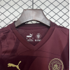 Manchester City FC 2024/25 Away Kids Apparel Replica Custom Jerseys Youth uniforms - Red