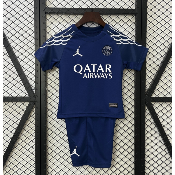 PSG FC 2024/25 Away Kids Apparel Replica Custom Jerseys Youth uniforms - Blue