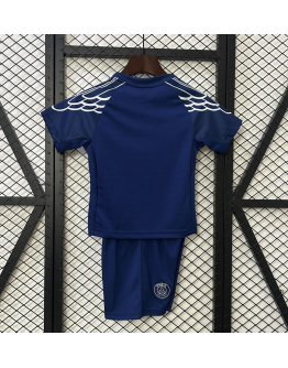 PSG FC 2024/25 Away Kids Apparel Replica Custom Jerseys Youth uniforms - Blue