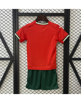 Portugal Football Nation 2024/25 Home Kids Apparel Replica Custom Jerseys Youth uniforms - Red