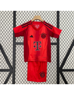 Bayern Munich FC 2024/25 Home Kids Apparel Replica Custom Jerseys Youth uniforms - Red