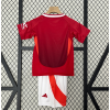 Manchester United FC 2024/25 Home Kids Apparel Replica Custom Jerseys Youth uniforms - Red
