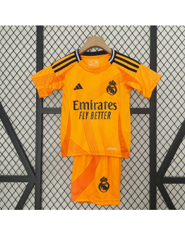 Real Madrid FC 2024/25 Away Kids Apparel Replica Custom Jerseys Youth uniforms - Orange