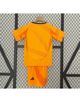 Real Madrid FC 2024/25 Away Kids Apparel Replica Custom Jerseys Youth uniforms - Orange