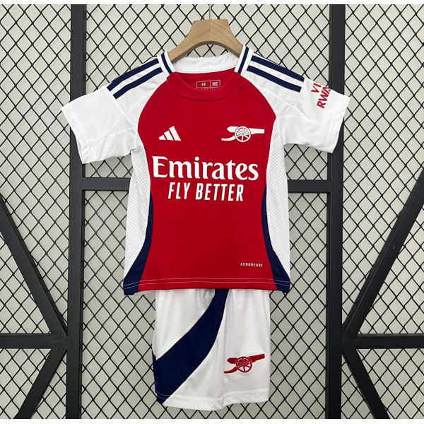 Arsenal FC 2024/25 Home Kids Apparel Replica Custom Jerseys Youth uniforms - Red