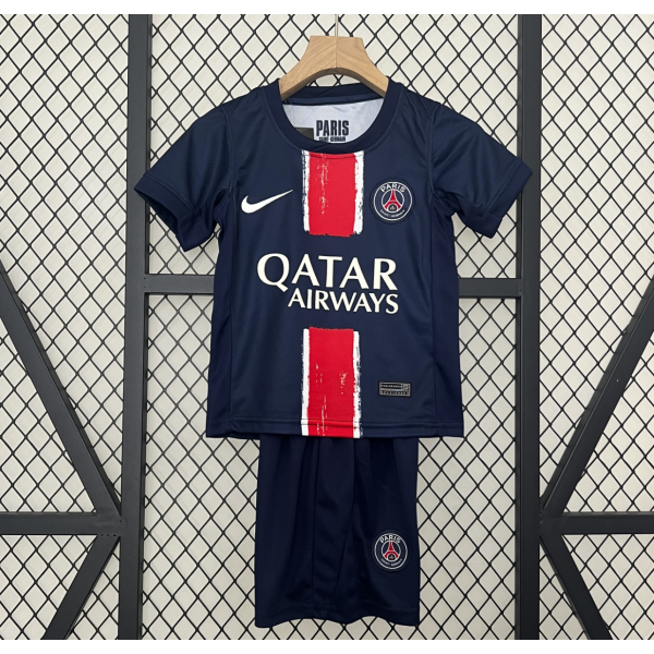 PSG FC 2024/25 Home Kids Apparel Replica Custom Jerseys Youth uniforms - Blue
