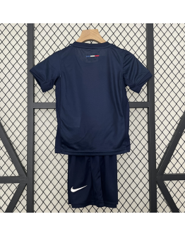 PSG FC 2024/25 Home Kids Apparel Replica Custom Jerseys Youth uniforms - Blue