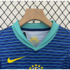 Brazil 2024/25 Away Kids Apparel Replica Custom Jerseys Youth uniforms - Blue