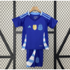 Argentina 2024/25 Away Kids Apparel Replica Custom Jerseys Youth uniforms - Blue