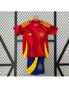 Spain 2024/25 Home Kids Apparel Replica Custom Jerseys Youth uniforms - Red