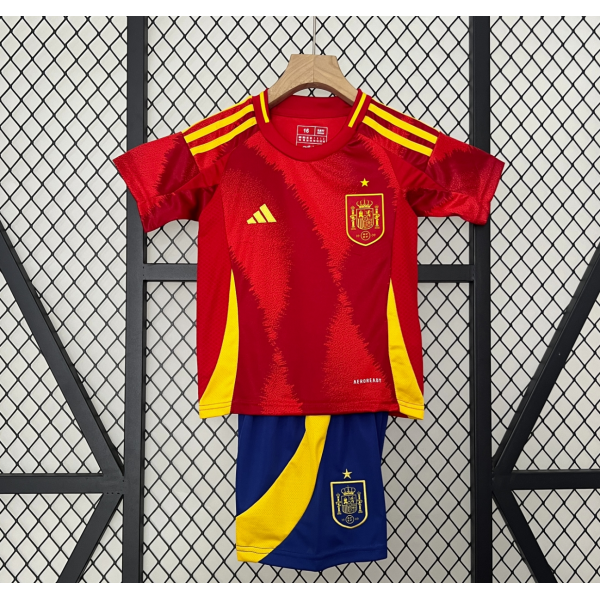 Spain 2024/25 Home Kids Apparel Replica Custom Jerseys Youth uniforms - Red
