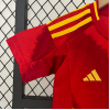 Spain 2024/25 Home Kids Apparel Replica Custom Jerseys Youth uniforms - Red