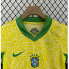 Brazil 2024/25 Home Kids Apparel Replica Custom Jerseys Youth uniforms - Yellow