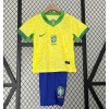 Brazil 2024/25 Home Kids Apparel Replica Custom Jerseys Youth uniforms - Yellow