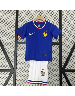 France 2024/25 Home Kids Apparel Replica Custom Jerseys Youth uniforms - Blue