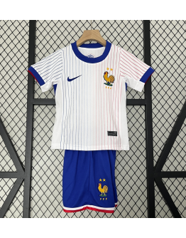 France 2024/25 Away Kids Apparel Replica Custom Jerseys Youth uniforms - White