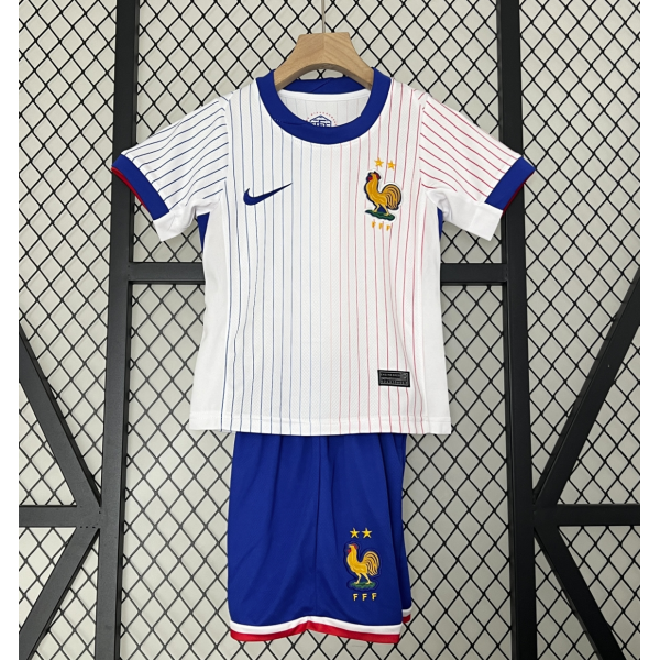 France 2024/25 Away Kids Apparel Replica Custom Jerseys Youth uniforms - White