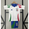 Italy 2024/25 Away Kids Apparel Replica Custom Jerseys Youth uniforms - White