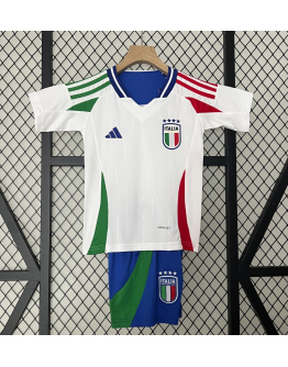 Italy 2024/25 Away Kids Apparel Replica Custom Jerseys Youth uniforms - White