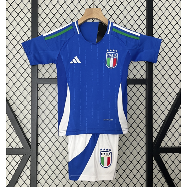 Italy 2024/25 Home Kids Apparel Replica Custom Jerseys Youth uniforms - Blue