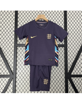 England 2024/25 Away Kids Apparel Replica Custom Jerseys Youth uniforms - Purple