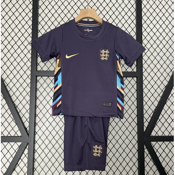 England 2024/25 Away Kids Apparel Replica Custom Jerseys Youth uniforms - Purple