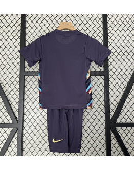 England 2024/25 Away Kids Apparel Replica Custom Jerseys Youth uniforms - Purple