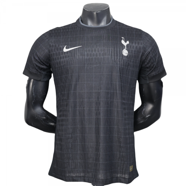 Tottenham Hotspur FC 2025/26 Away Replica Cheap Jerseys Customize for Football Fans- Black