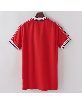 Manchester United FC 98/99 Home Adult Short Sleeve Retro Jerseys-Red