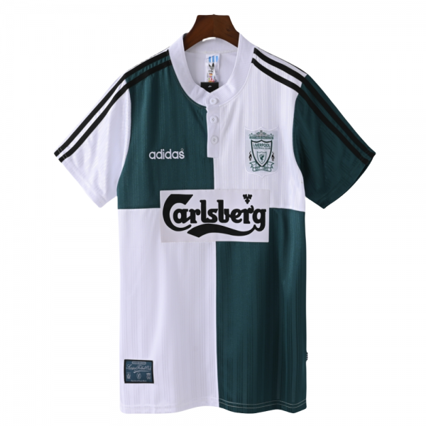 Liverpool FC 95/96 Adult Short Sleeve Retro Jerseys-Green