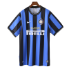Inter Milan FC 09/10 Adult Short Sleeve Retro Jerseys for Football Fans-Blue