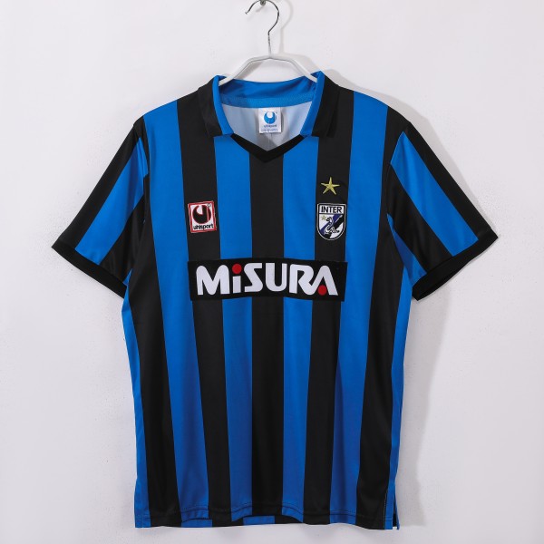 Inter Milan FC Vintage Sport Jerseys Adult Short Sleeve Retro Jerseys