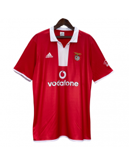 Benfica FC 04/05 Home Adult Short Sleeve Retro Jerseys-Red