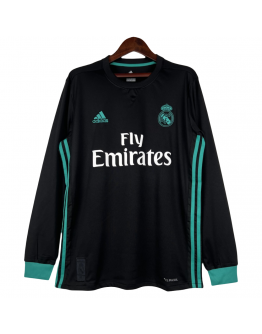 Real Madrid FC 17/18 Away Retro Jerseys for Football Fans-Black
